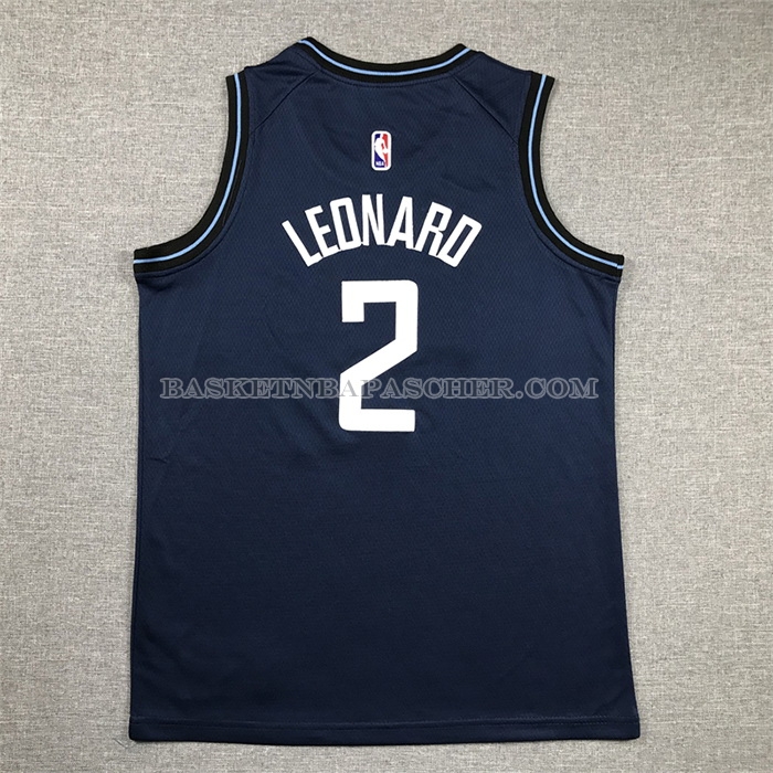 Maillot Enfant Los Angeles Clippers Kawhi Leonard NO 2 Ville 2023-24 Bleu